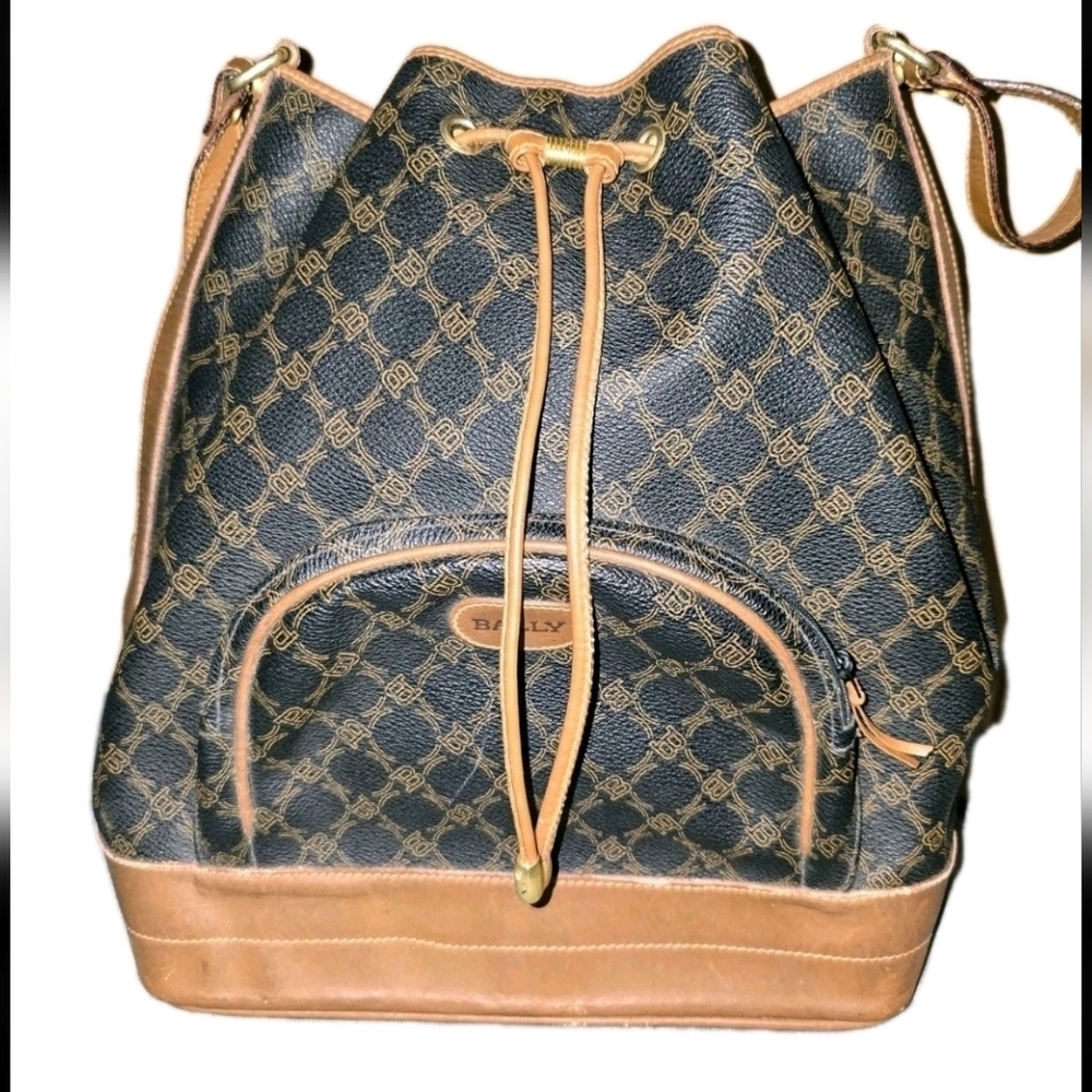 Bally Black and Brown Women's Bucket Bag